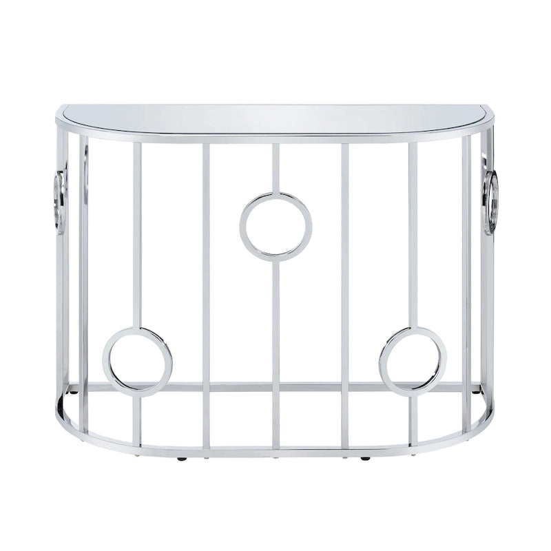 Table console miroir Hoop Glam Chrome 42 pouces par Furniture of America