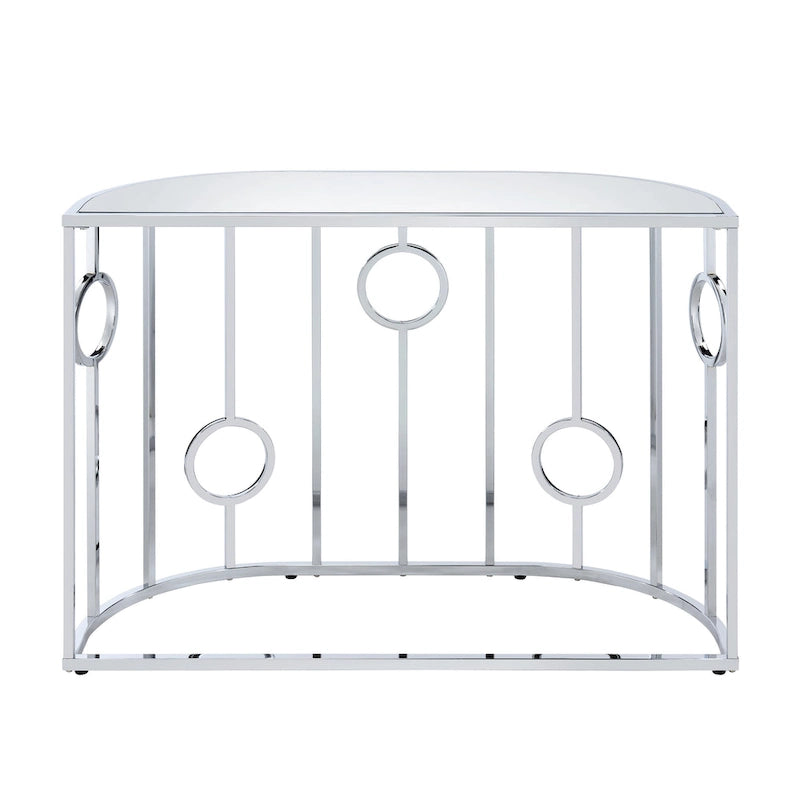 Table console miroir Hoop Glam Chrome 42 pouces par Furniture of America