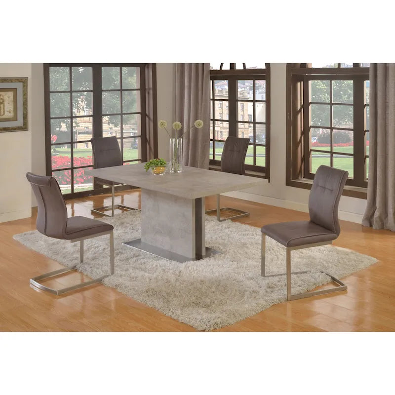 Chaise d'appoint cantilever Somette Kalie avec surpiqûres décoratives, lot de 2