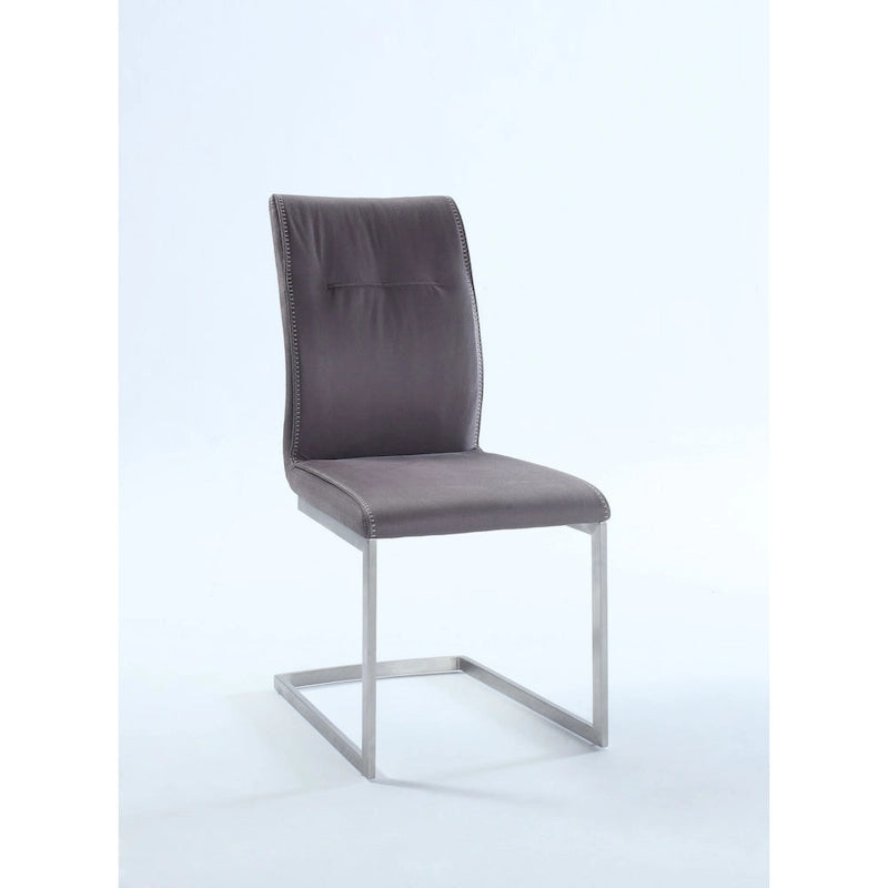 Chaise d'appoint cantilever Somette Kalie avec surpiqûres décoratives, lot de 2