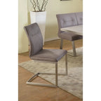 Chaise d'appoint cantilever Somette Kalie avec surpiqûres décoratives, lot de 2