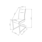 Chaise d'appoint cantilever Somette Kalie avec surpiqûres décoratives, lot de 2