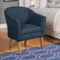 Fauteuil d'appoint texturé épais Kingswell Navy Porch & Den
