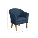Fauteuil d'appoint texturé épais Kingswell Navy Porch & Den