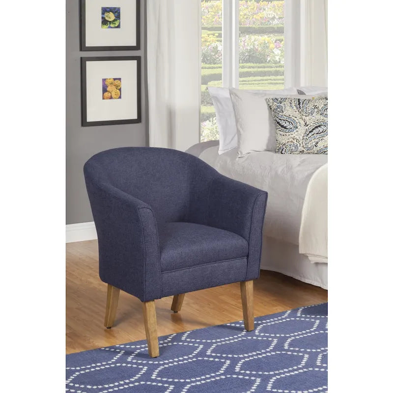 Fauteuil d'appoint texturé épais Kingswell Navy Porch & Den