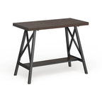 Table à hauteur de comptoir avec plateau en bois de chêne vieilli industriel de 47 pouces de large par Furniture of America