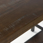 Table à hauteur de comptoir avec plateau en bois de chêne vieilli industriel de 47 pouces de large par Furniture of America