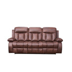 Vanity Art Canapé inclinable 2 places en microfibre marron avec canapé inclinable et causeuse inclinable - N/A
