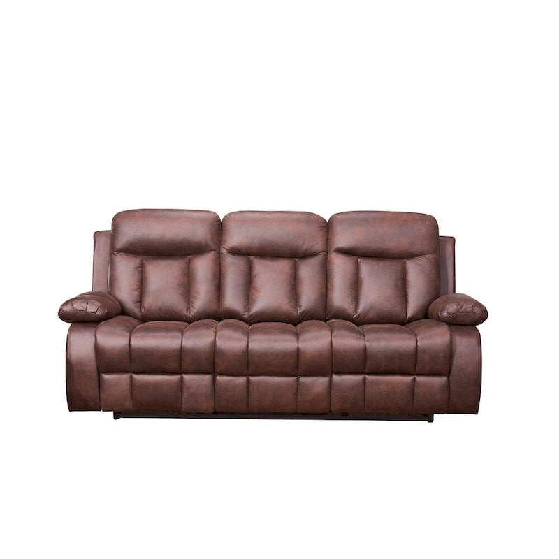 Vanity Art Canapé inclinable 2 places en microfibre marron avec canapé inclinable et causeuse inclinable - N/A