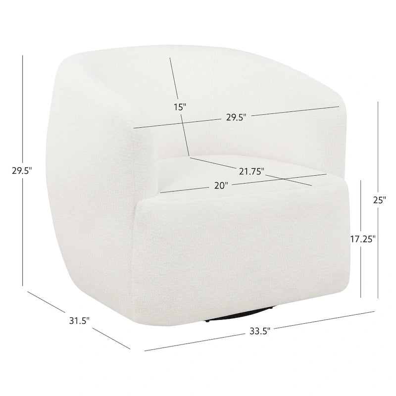 Chaise pivotante à 360 degrés Sally White Sherpa