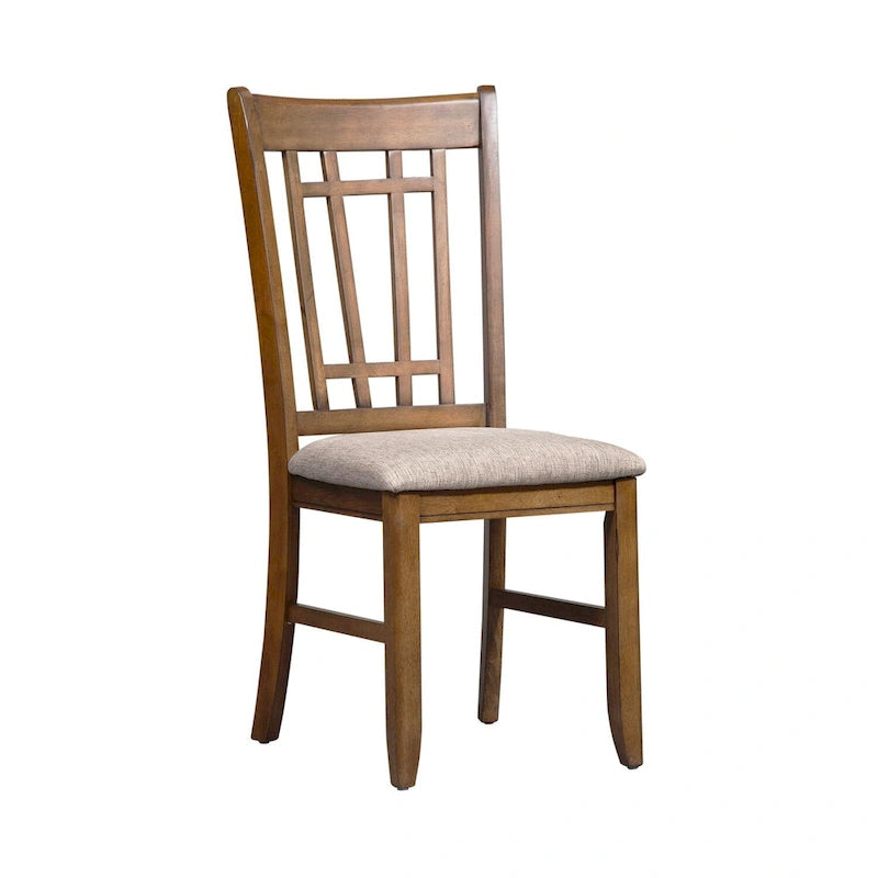 Chaise d'appoint en treillis arrière miel antique Santa Rosa (Lot de 2)