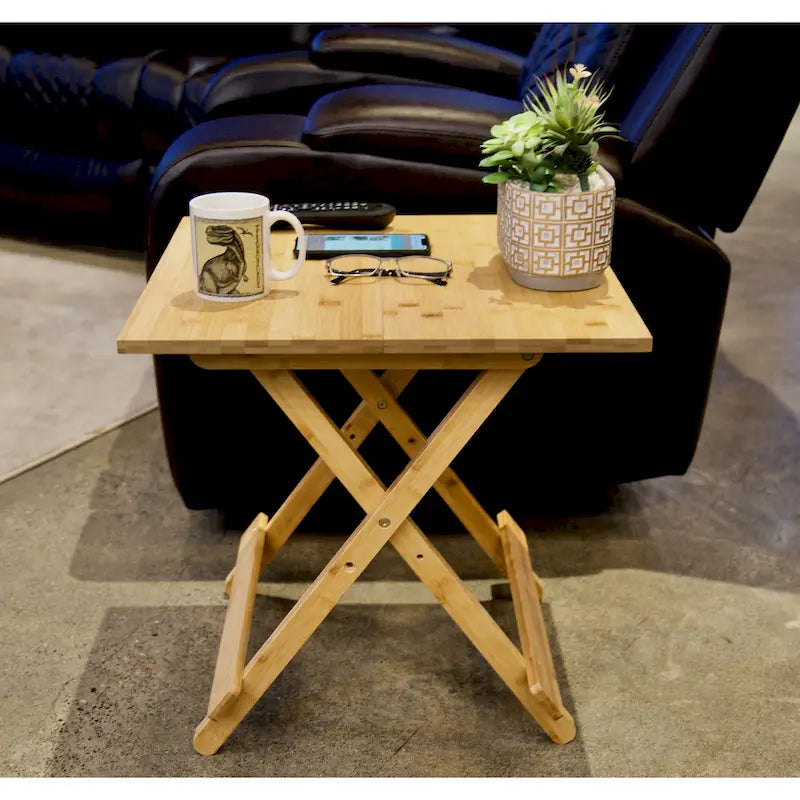 Table pliante en bambou massif
