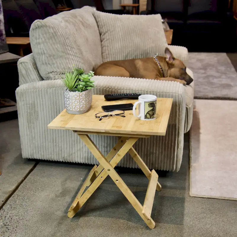 Table pliante en bambou massif