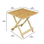Table pliante en bambou massif