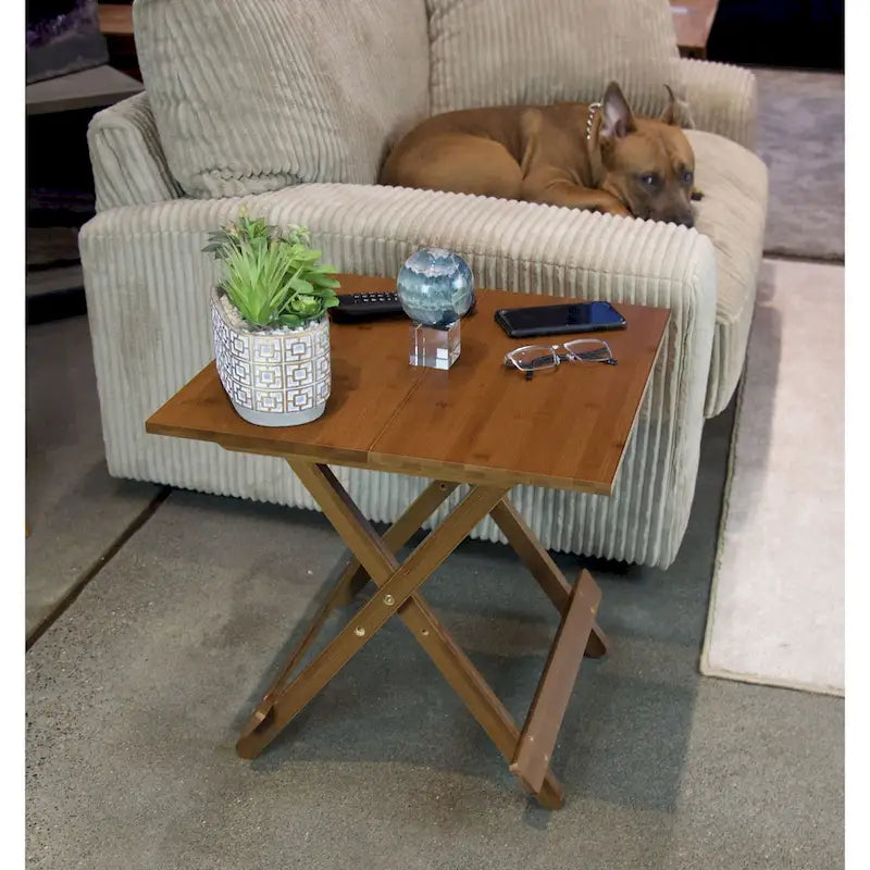 Table pliante en bambou massif