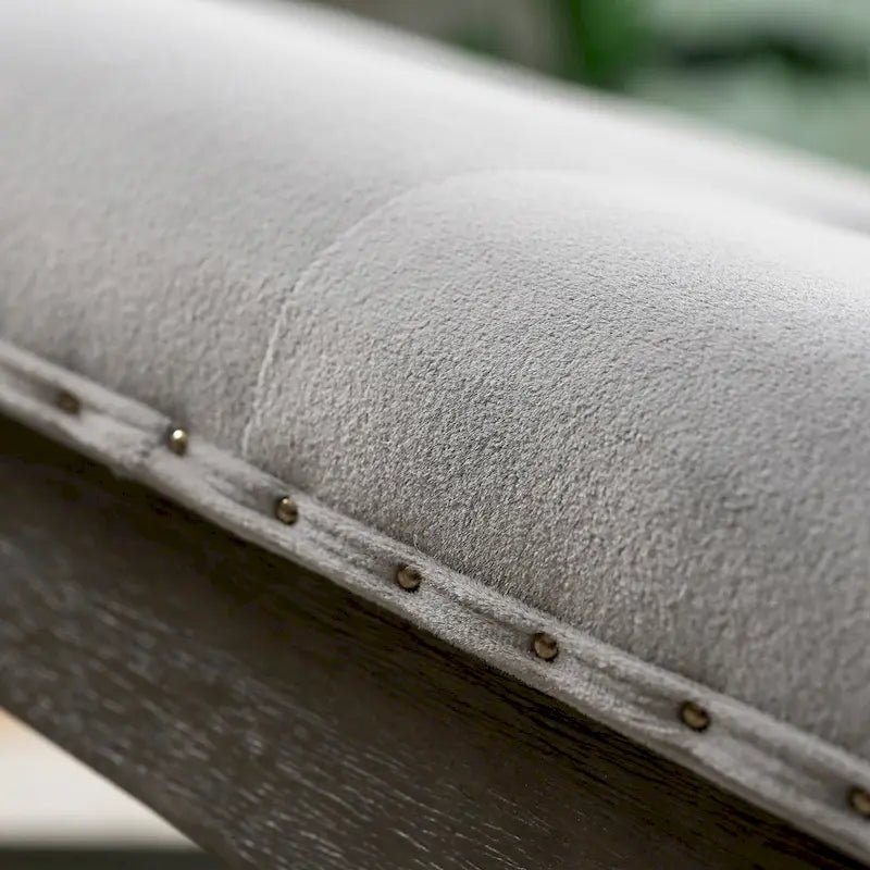 Table ottomane Cairona en cuir bi-cast capitonné de 34 pouces avec étagères