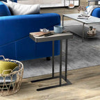 Table d'appoint coulissante en métal de 50,8 cm en forme de C Schofield Industrial de Furniture of America