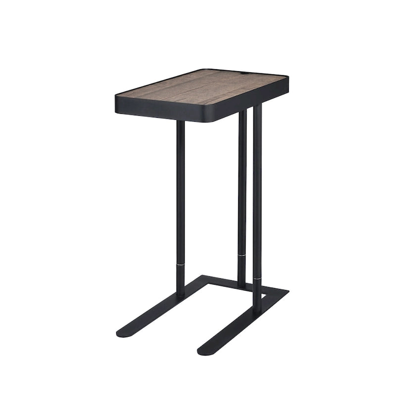 Table d'appoint coulissante en métal de 50,8 cm en forme de C Schofield Industrial de Furniture of America
