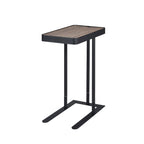 Table d'appoint coulissante en métal de 50,8 cm en forme de C Schofield Industrial de Furniture of America