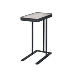 Table d'appoint coulissante en métal de 50,8 cm en forme de C Schofield Industrial de Furniture of America