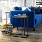 Table d'appoint coulissante en métal de 50,8 cm en forme de C Schofield Industrial de Furniture of America