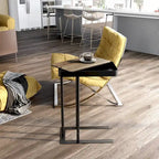 Table d'appoint coulissante en métal de 50,8 cm en forme de C Schofield Industrial de Furniture of America
