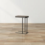 Table d'appoint coulissante en métal de 50,8 cm en forme de C Schofield Industrial de Furniture of America