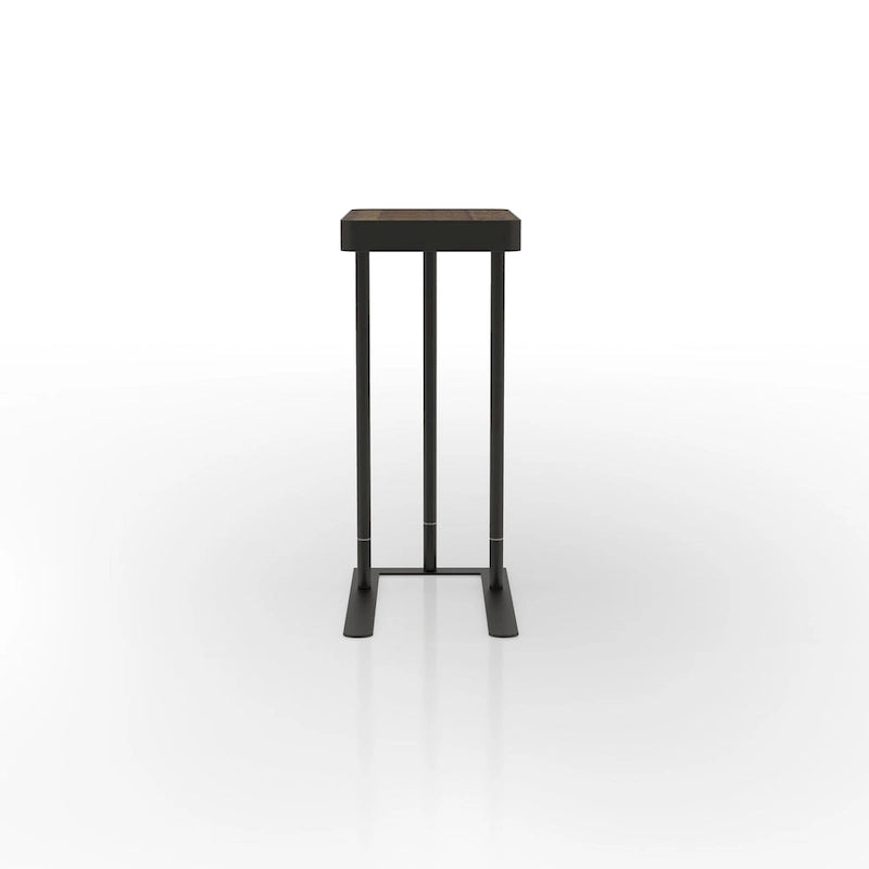 Table d'appoint coulissante en métal de 50,8 cm en forme de C Schofield Industrial de Furniture of America