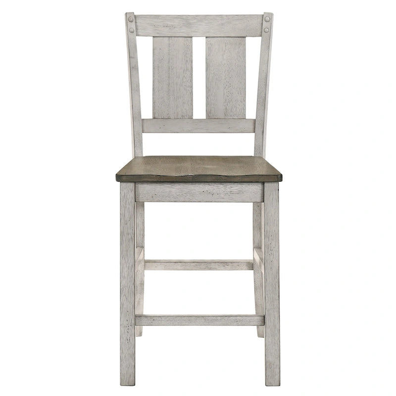 Chaises de comptoir rustiques en bois Theile de Furniture of America, lot de 2