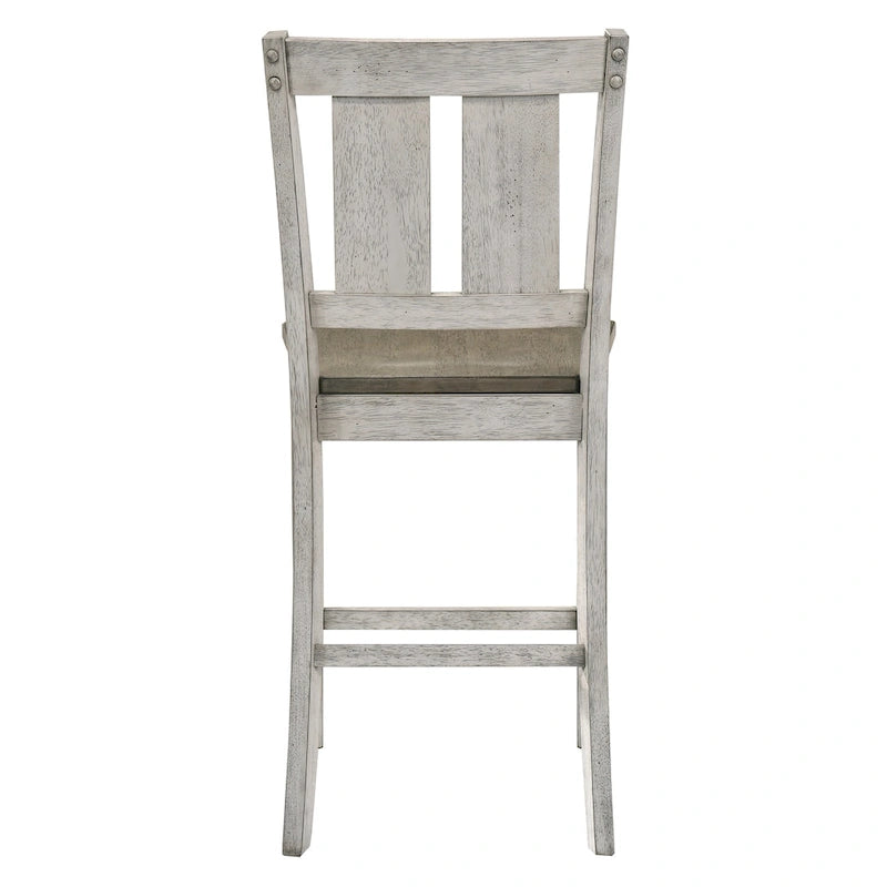 Chaises de comptoir rustiques en bois Theile de Furniture of America, lot de 2