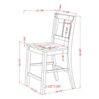 Chaises de comptoir rustiques en bois Theile de Furniture of America, lot de 2