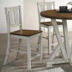 Chaises de comptoir rustiques en bois Theile de Furniture of America, lot de 2