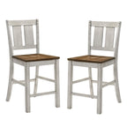 Chaises de comptoir rustiques en bois Theile de Furniture of America, lot de 2