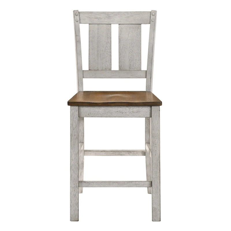 Chaises de comptoir rustiques en bois Theile de Furniture of America, lot de 2