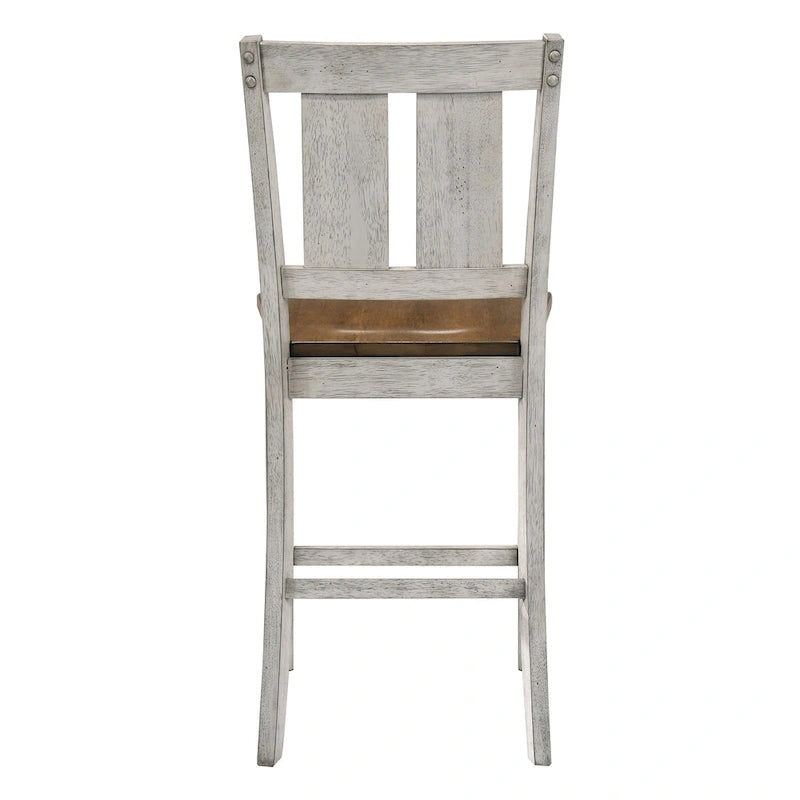 Chaises de comptoir rustiques en bois Theile de Furniture of America, lot de 2