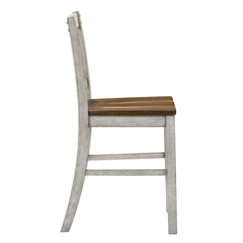 Chaises de comptoir rustiques en bois Theile de Furniture of America, lot de 2