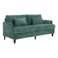 HOMEFUN Causeuse moderne en tissu chenille, canapé 2 places rembourré, causeuse moderne