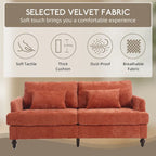 HOMEFUN Causeuse moderne en tissu chenille, canapé 2 places rembourré, causeuse moderne