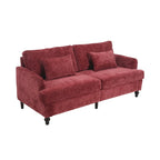 HOMEFUN Causeuse moderne en tissu chenille, canapé 2 places rembourré, causeuse moderne