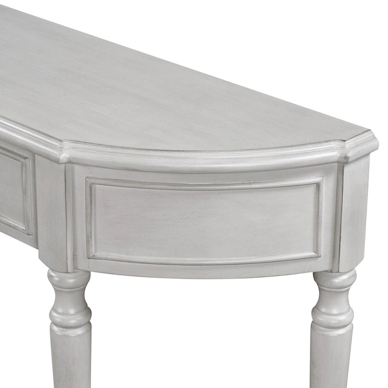Table console rétro en bois Nestfair avec étagère ouverte et deux tiroirs