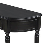 Table console rétro en bois Nestfair avec étagère ouverte et deux tiroirs