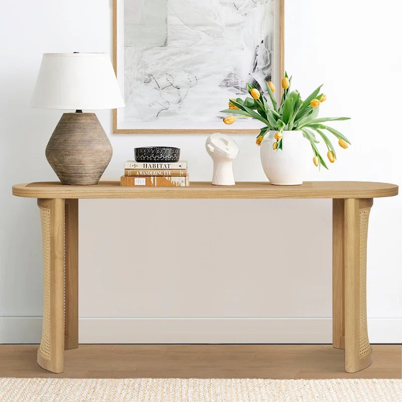 Console en rotin massif 60