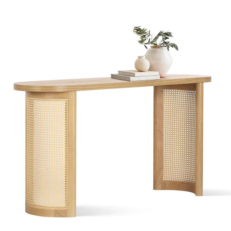 Console en rotin massif 60