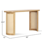 Console en rotin massif 60