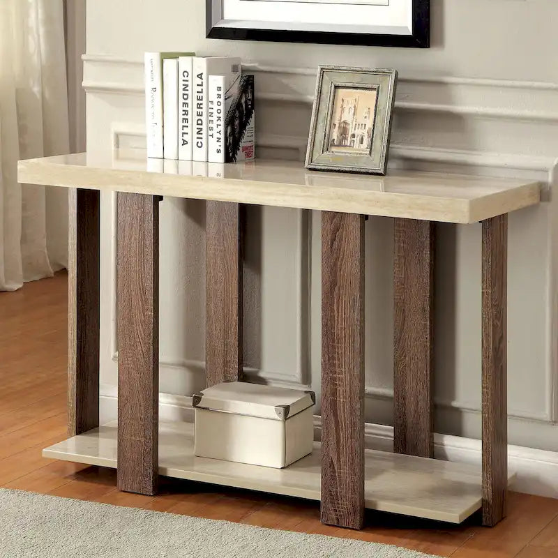 Table console Pavy Modern 48 po en bois à 1 tablette par Furniture of America