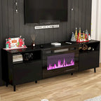 Meuble TV cheminée avec console TV cheminée électrique et télécommande