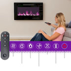 Meuble TV cheminée avec console TV cheminée électrique et télécommande