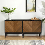 Ensemble de 2 Armoires de Rangement Jakob Modernes à 2 Portes avec Étagère Réglable Par HOLALA HOME
