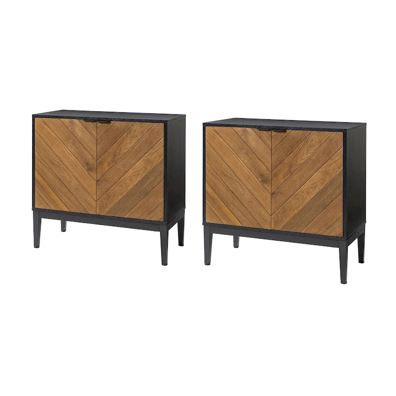 Ensemble de 2 Armoires de Rangement Jakob Modernes à 2 Portes avec Étagère Réglable Par HOLALA HOME