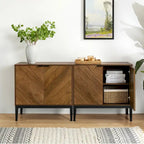 Ensemble de 2 Armoires de Rangement Jakob Modernes à 2 Portes avec Étagère Réglable Par HOLALA HOME